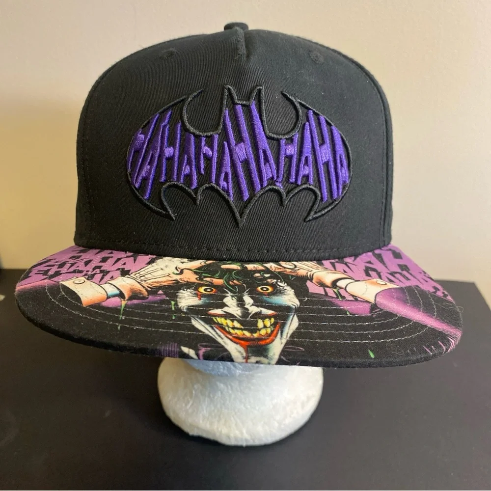 Joker‎ Hat Snapback Baseball Cap Men Black HAHAHA Batman Flat Bill Graphic